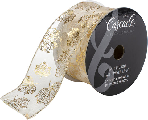 Cascade Mesh Ribbon W/Wired Edge 2.5"X20yd