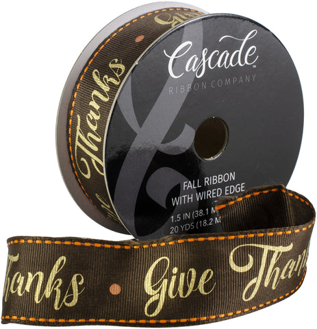 Cascade Grosgrain Ribbon W/Wired Edge 1.5"X20yd