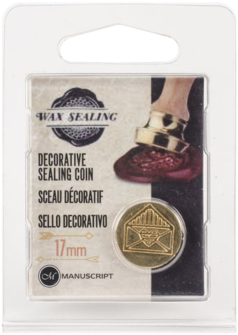 Manuscript Decorative Sealing Coin .67"