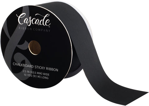 Cascade Chalkboard Sticky Back Ribbon 2.5&quot;15yd