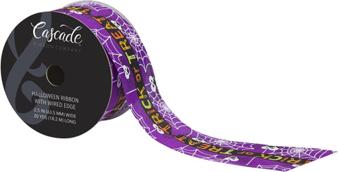 Cascade Fabric Ribbon W/Wired Edge 2.5"X20yd