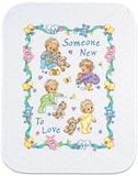 Dimensions/Baby Hugs Quilt Stamped Cross Stitch Kit 34"X43"