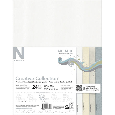 Neenah Metallic Cardstock 8.5"X11" 24/Pkg