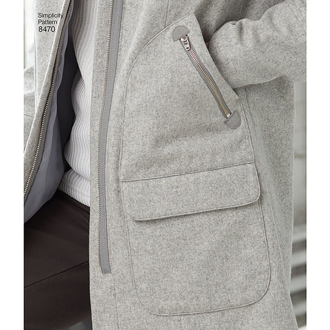Simplicity Misses Lined Coat With Variations