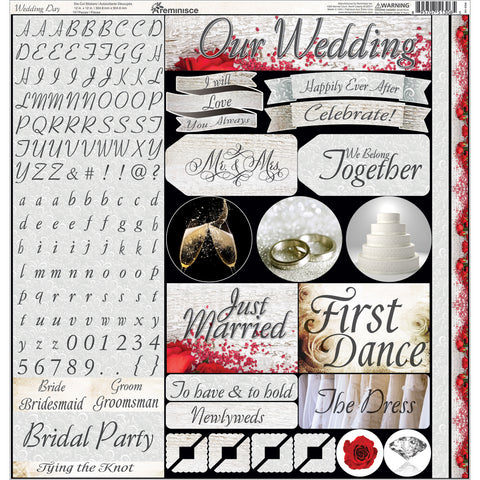 Wedding Day Variety Stickers 12"X12"