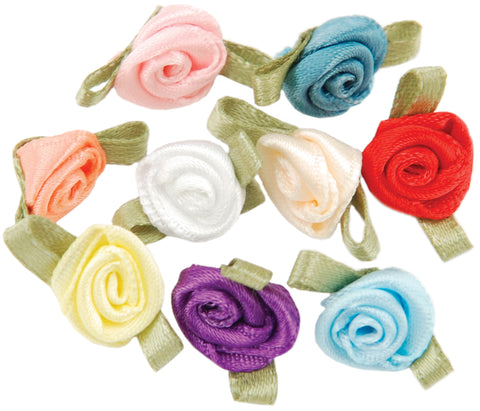 Offray Ribbon Roses 40/Pkg