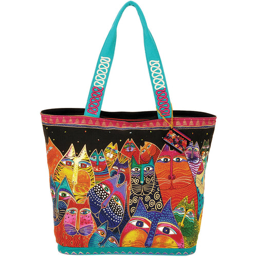 Laurel Burch Shoulder Tote Zipper Top 19.5"X6.75"X15"