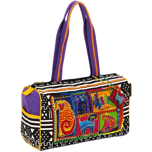 Laurel Burch Medium Satchel Zipper Top 15"X5"X10"