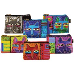Laurel Burch Cosmetic Bag Zipper Top Assortment 9.25"X6.75"