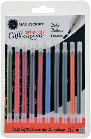 Manuscript CalliCreative Switch Tip Italic Refill 10/Pkg