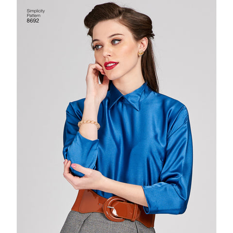 Simplicity Misses 1950S Vintage Blouse & Dickey