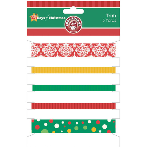 25 Days Of Christmas Trim 5 Styles/1 Yard Each