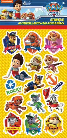 SandyLion Paw Patrol Stickers 4/Sheets