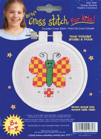 Janlynn/Kid Stitch Mini Counted Cross Stitch Kit 3" Round