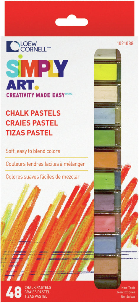 Simply Art Chalk Pastels, 48-Pack