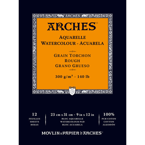 Arches Watercolor Rough Paper Pad 12"X9"