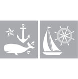 Americana Decor Stencil 8"X8" 2/Pkg