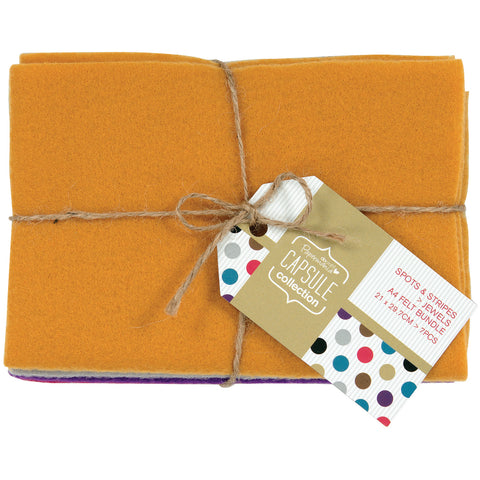 Papermania Spots/Stripes Jewels A4 Felt Bundle