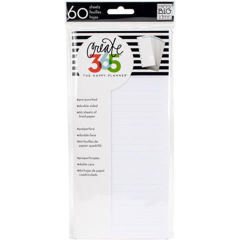 Happy Planner Fill Paper 9.25"X4.125" 60/Pkg