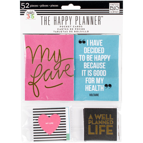 Happy Planner Pocket Cards 52/Pkg