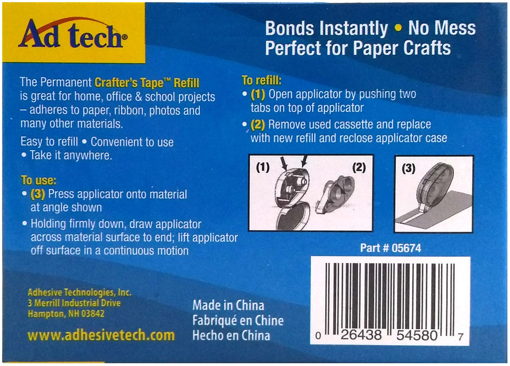 NEW! Crafter's Tape Refills 8/Pkg-Value Pack : : Home & Kitchen