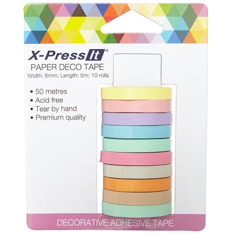 X-Press It Deco Tape 6mmx5m 10 Rolls/Pkg