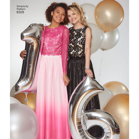 Simplicity Misses Special Occasion Tops & Skirt