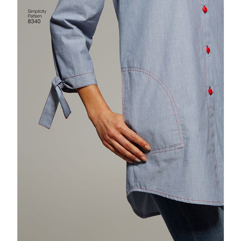 Simplicity Project Runway Misses Shirt With Variations
