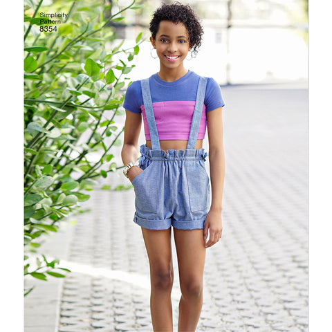 Simplicity Mimi G Style Girls & Girls Plus Tee Pants Shorts