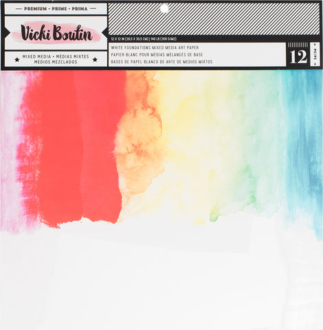 Vicki Boutin Mixed Media Foundations Paper 12"X12" 12/Pkg