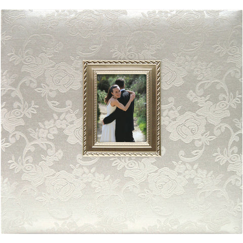 MBI Floral Fabric Post Bound Album W/Window 12"X12"