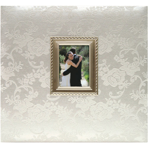 MBI Floral Fabric Post Bound Album W/Window 12"X12"