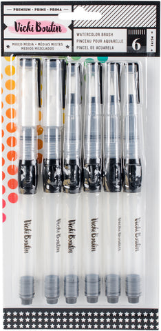 Vicki Boutin Mixed Media Watercolor Brushes 6/Pkg