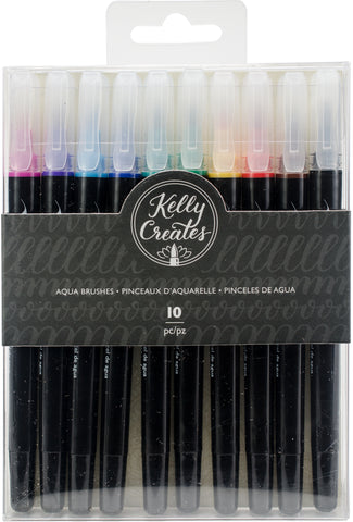 Kelly Creates Aqua Brushes 10/Pkg