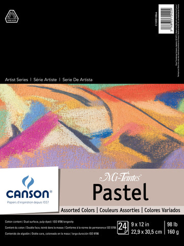 Canson Mi-Teintes Pastels Paper Pad 9"X12"