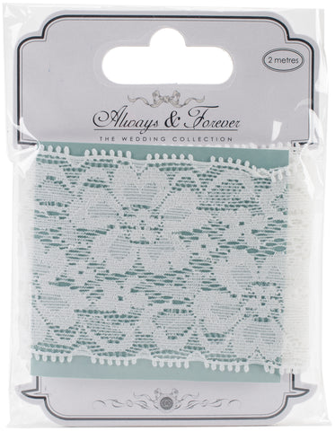 Craft Consortium Always & Forever Lace Ribbon 2.25"X2m