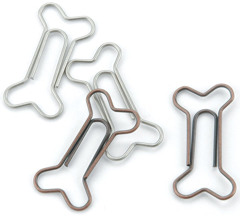 Metal Dog Bone Paper Clips 1.125"X.5" 15/Pkg