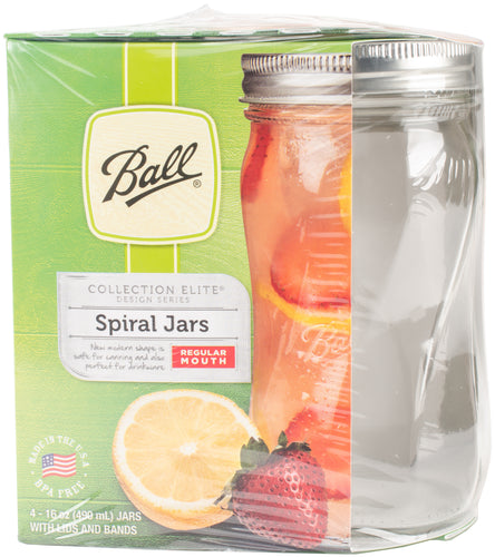 Ball(R) Regular Mouth Spiral Canning Jars 4/Pkg