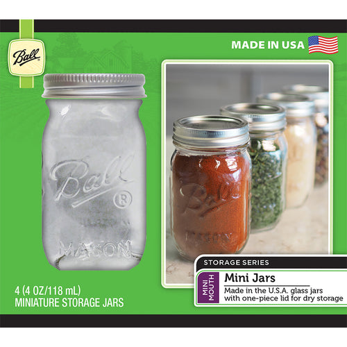Ball(R) Mini Glass Storage Jars 4/Pkg