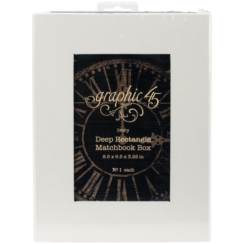 Graphic 45 Staples Deep Matchbook Box 8.5"X6.25"X3"