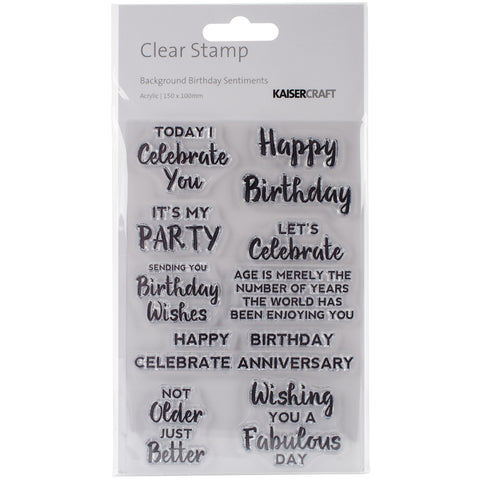 Kaisercraft Sentiments Background Stamp 4"X6"