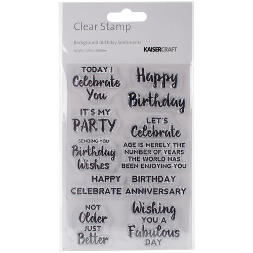 Kaisercraft Sentiments Background Stamp 4"X6"