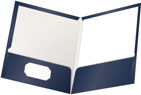 Oxford Showfolio Laminated Twin Pocket Folders 25/Pkg