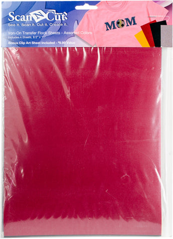 Brother ScanNCut 8.5"X11" Iron-On Transfer Flock Sheets