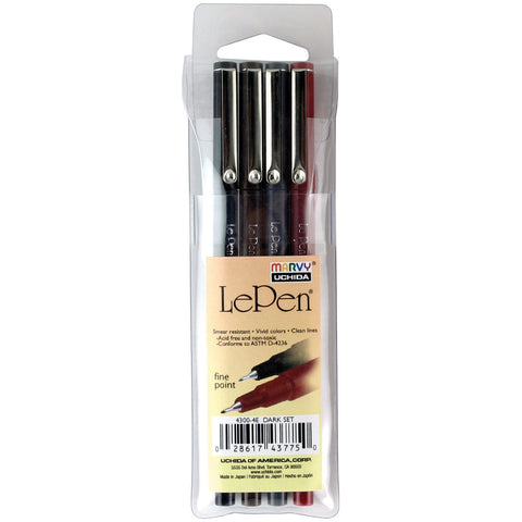 Le Pen Fine Point Dark Set 4/Pkg