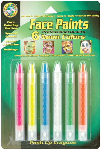 Face Paint Push-Up Crayons 6/Pkg