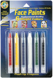 Face Paint Push-Up Crayons 6/Pkg