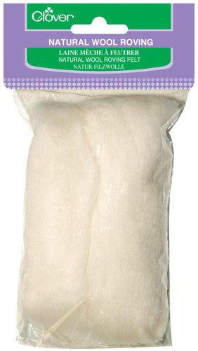 Clover Natural Wool Roving .3oz