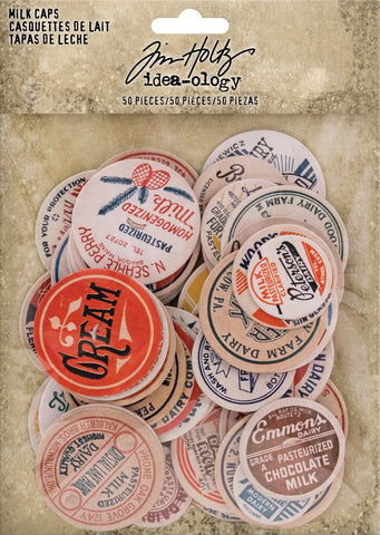 Idea-Ology Chipboard Milk Caps 50/Pkg