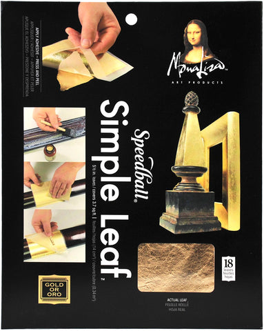 Mona Lisa Simple Leaf Metal Sheets 5.5"X5.5" 18/Pkg